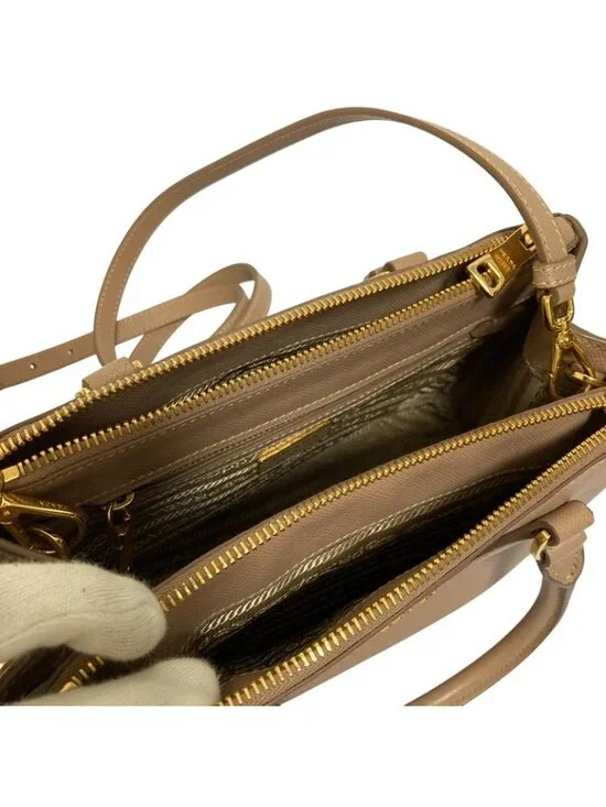 Prada Galleria Sapphia Leather Small 2-Way Shoulder Bag Light - Picture 9 of 16